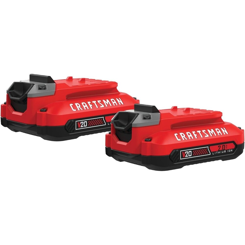 Craftsman V20 Lithium Battery, 2.0Ah, 2-Pack, CMCB202-2